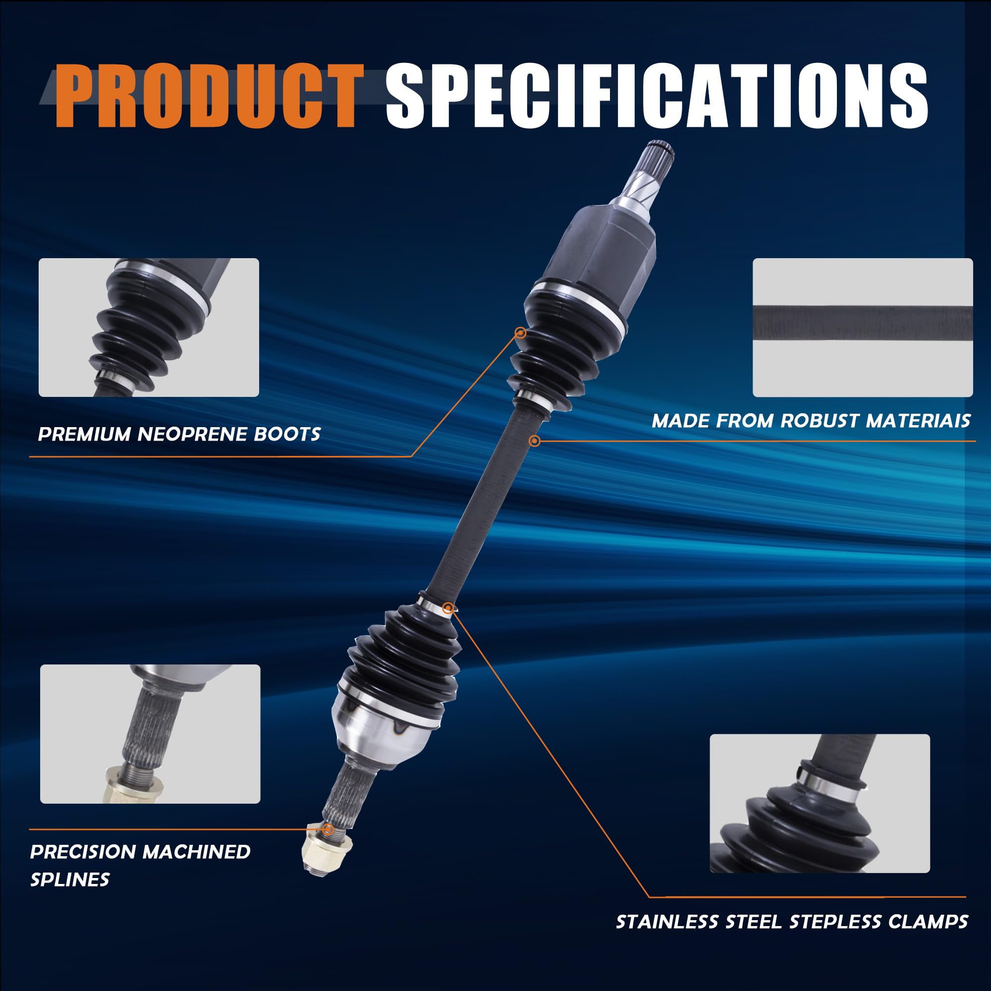 Amazon.com: KUIPERAUTO CV Axle Shaft Assembly 39101ET80C